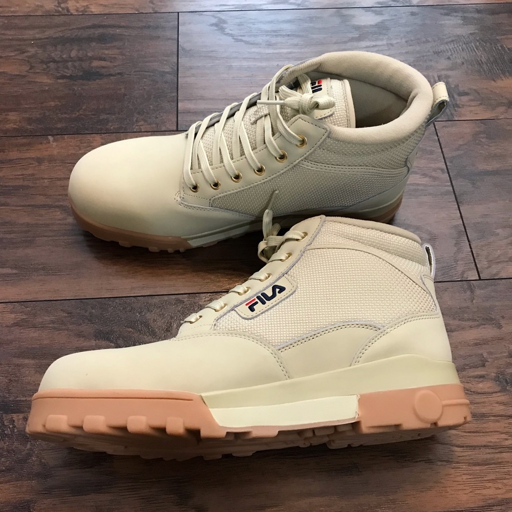 Fila Mens Tan Red White Blue Mid Boot Chucka sz 11 - Picture 6 of 6